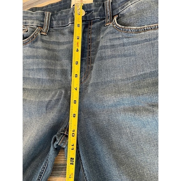 Jen7 by 7 for All Mankind Cropped Straight Fringe Hem Jeans Size 8 - Picture 8 of 12